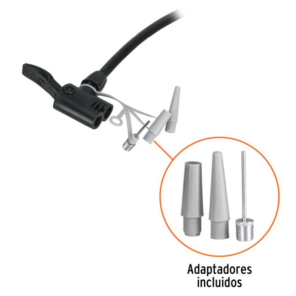 Bomba para inflar de 23", cuerpo de acero (BOM-TR)