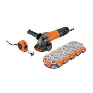 Esmeriladora 4-1/2" 750 W con 10 discos y flexómetro (101526)