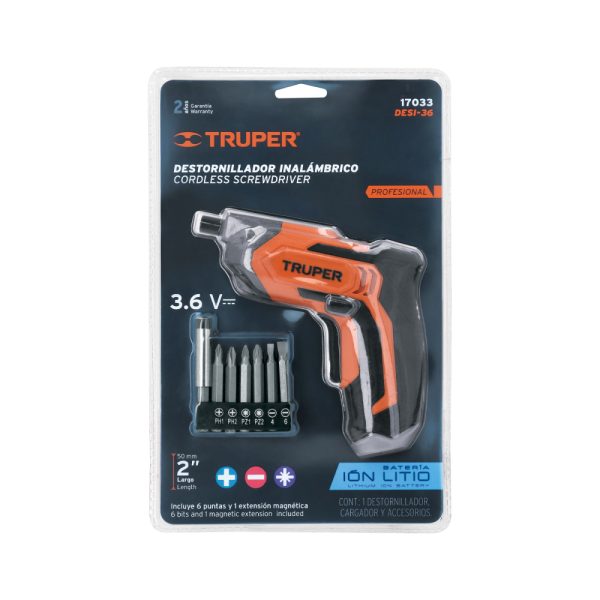 Destornillador inalámbrico 3.6V profesional (17033)