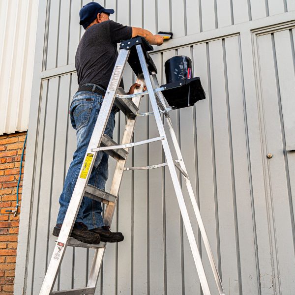 Escalera de tijera tipo III, 5 escalones, con bandeja (EST-35)