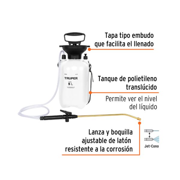 Fumigador 5 L, Manguera, Dosificador y Empaques