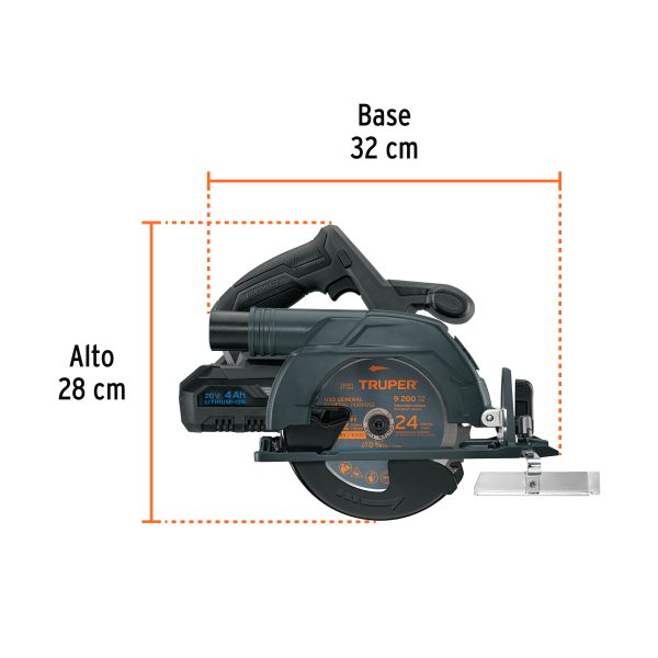 Sierra circular 6-1/2", 20V, 1 batería 4Ah, MAX