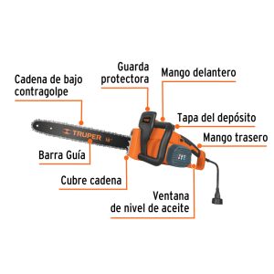 Motosierra eléctrica 1600 W