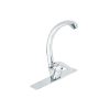 Monomando fregadero cromo, cuello curvo, AQUA