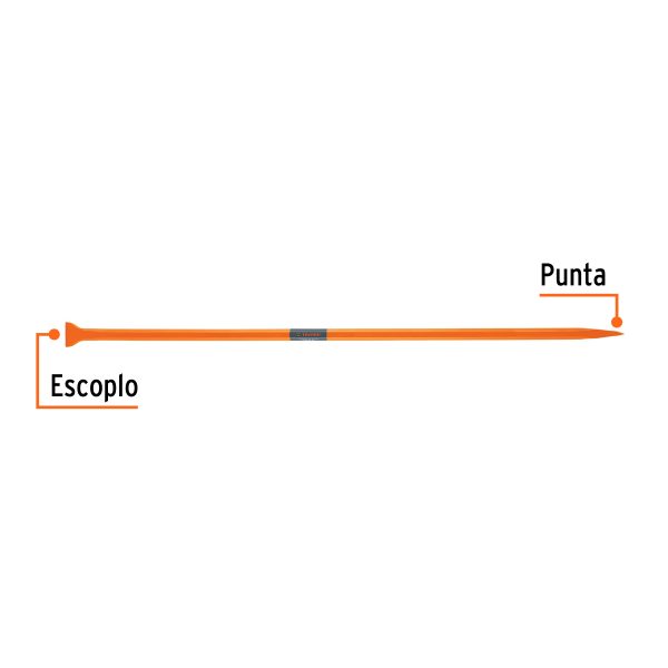 Barreta de punta de 1-1/4" x 175 cm, escoplo 80 mm, Truper
