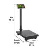 Báscula electrónica de plataforma, plegable, 200 kg. Pretul