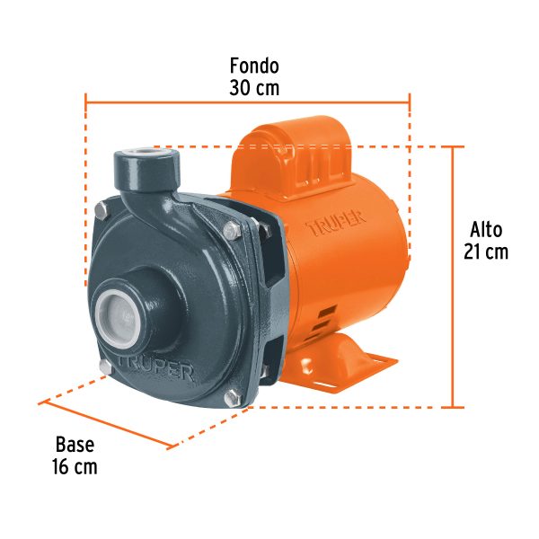 Bomba centrífuga para agua, 1/2 HP, TRUPER