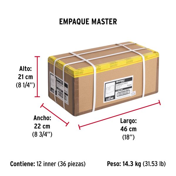 Candado antipalanca 70 mm cuerpo de hierro, HERMEX BASIC