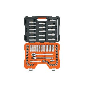 Juego de 56 herramientas cuadro 1/2" std y mm para mecánico