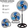 Ventilador motor tipo industrial, alta potencia, 3 posiciones