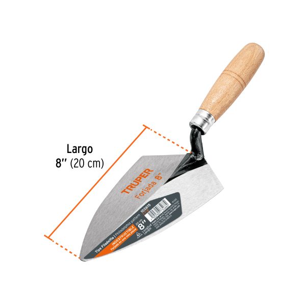 Cuchara para albañil 8" forjada tipo Filadelfia, TRUPER