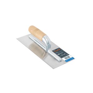 Llana 11" canto recto, 10 remaches, mgo madera, Truper