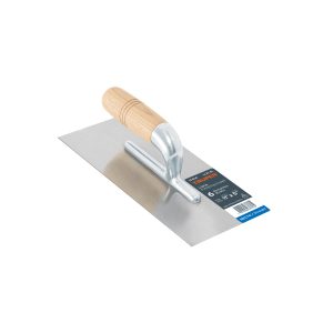 Llana 11" canto recto, 6 remaches, mgo madera, Truper