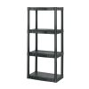 Estante plástico 4 repisas cap. 27 Kg, 123x36x56, PRETUL