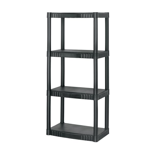 Estante plástico 4 repisas cap. 27 Kg, 123x36x56, PRETUL