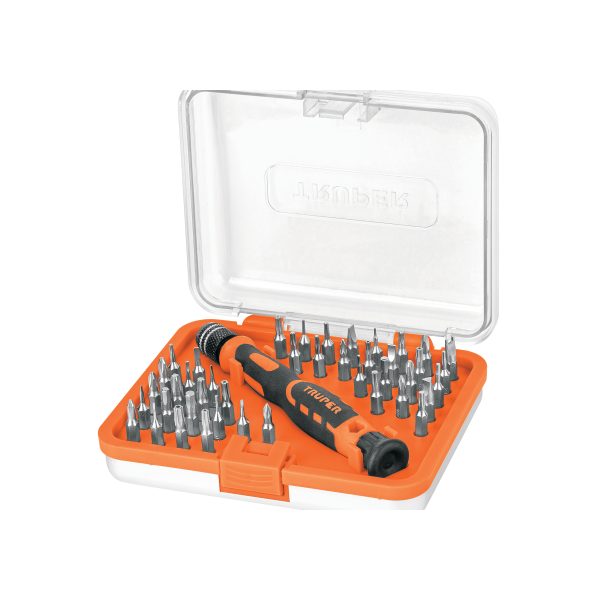 Desarmador de precisión con 42 puntas intercambiables.