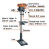 Taladro de piso 15", 1 HP (750 W), broquero 5/8", Truper