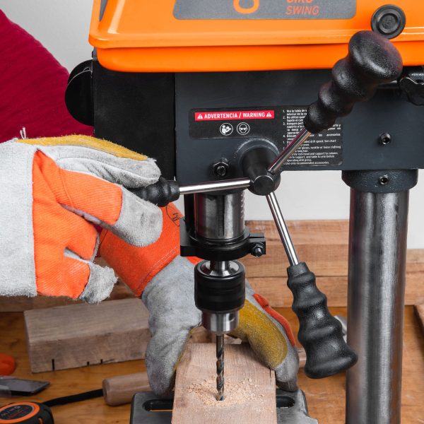 Taladro de piso 8", 1/3 HP (250 W), broquero 1/2", Truper