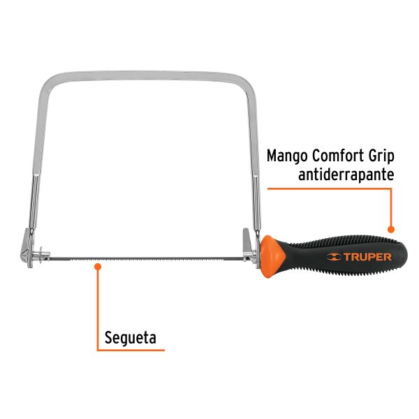 Arco calador con 5 seguetas de 6-1/2", Truper