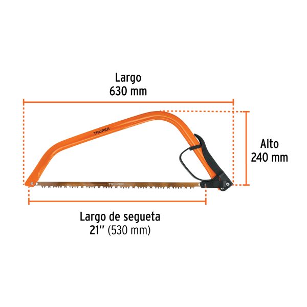 Arco jardinero tubular de 21", Truper