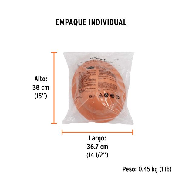 Casco de seguridad ala ancha, naranja, Truper