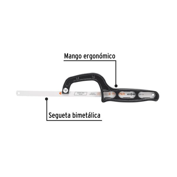 Mini arco 12" de plástico para segueta, Pretul