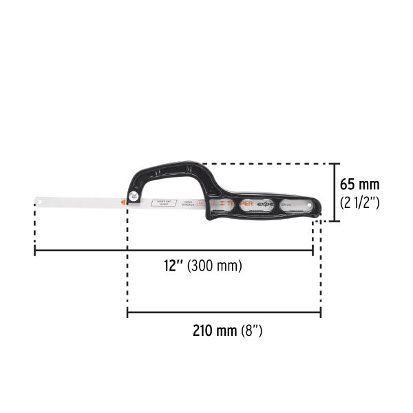 Mini arco 12" de plástico para segueta, Pretul