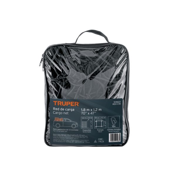 Red de carga 1.80 m x 1.20 m para camioneta, 1.5 Ton, Truper