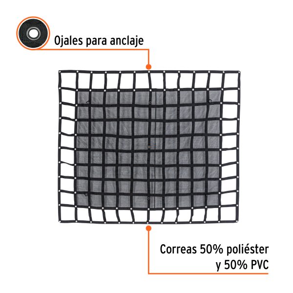 Red de carga 2.44 m x 2.05 m para camioneta, 3.5 Ton, Truper
