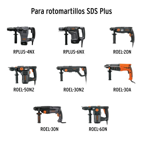 Cincel plano grueso SDS Plus 1-1/2" x 10", Truper