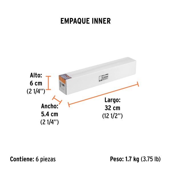 Cincel plano grueso SDS Plus 1-1/2" x 10", Truper