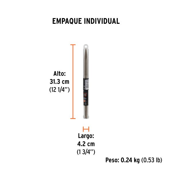 Cincel de punta SDS Plus de 10", Truper