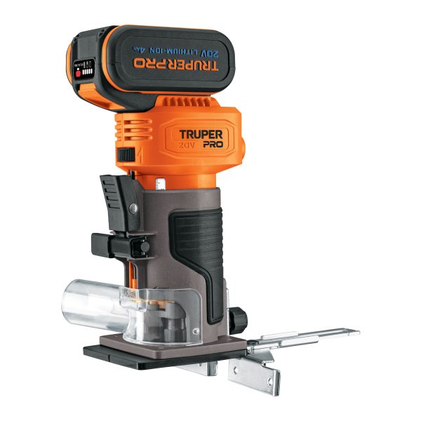 Router (Rebajadora) 1/4", 1 batería 4 Ah, TRUPER PRO