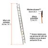 Escalera de extensión, tipo III, 28 escalones, TRUPER